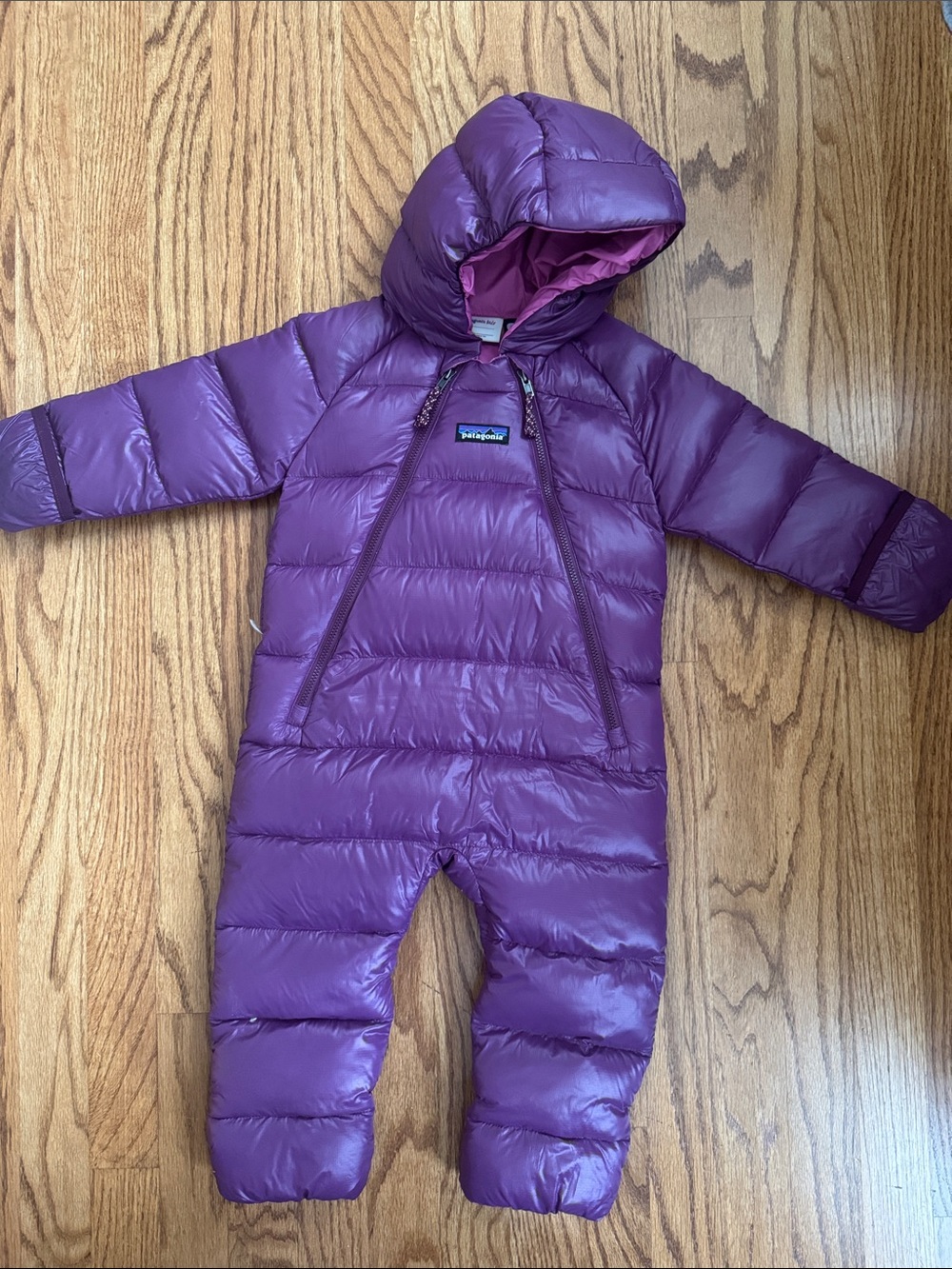 PATAGONIA Purple Infant Puffer Snowsuit